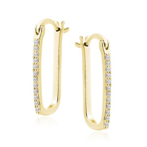 Cercei argint placat cu aur galben cu pietre DiAmanti Z2035DG_W-DIA (Argint 925‰ 1,3 g.)